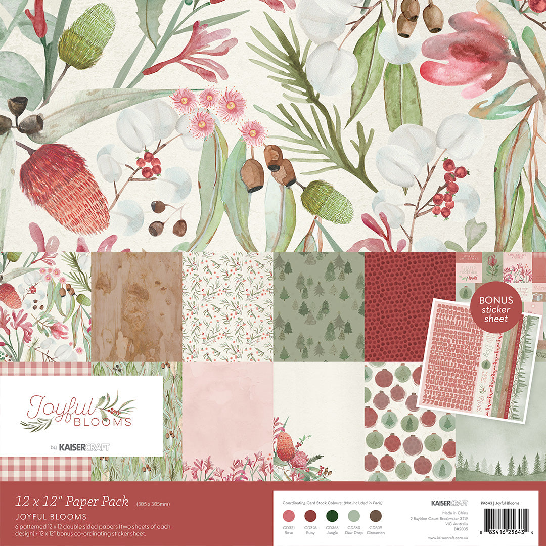 Joyful Blooms Paper Pack Bonus Sticker Sheet
